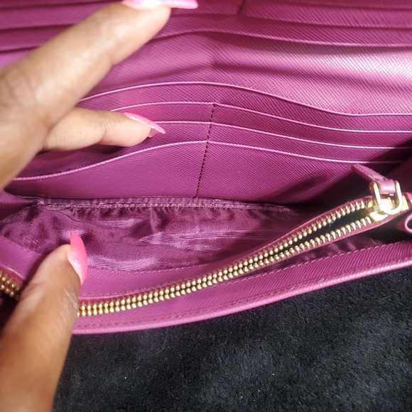 Prada Pink Nylon and Leather Continental Wallet - Picture 6 of 12